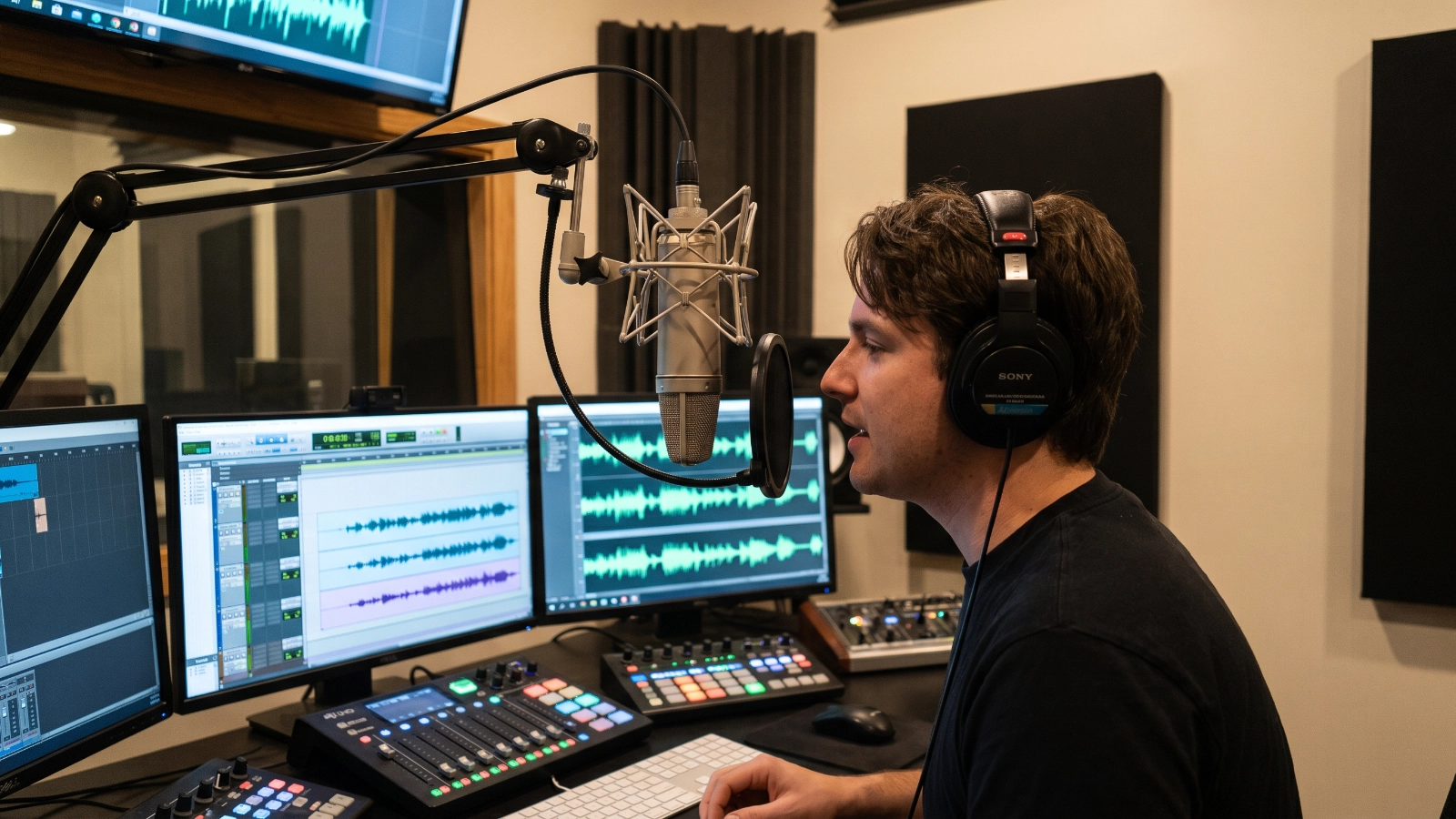 Voice generation interface and waveform visualization