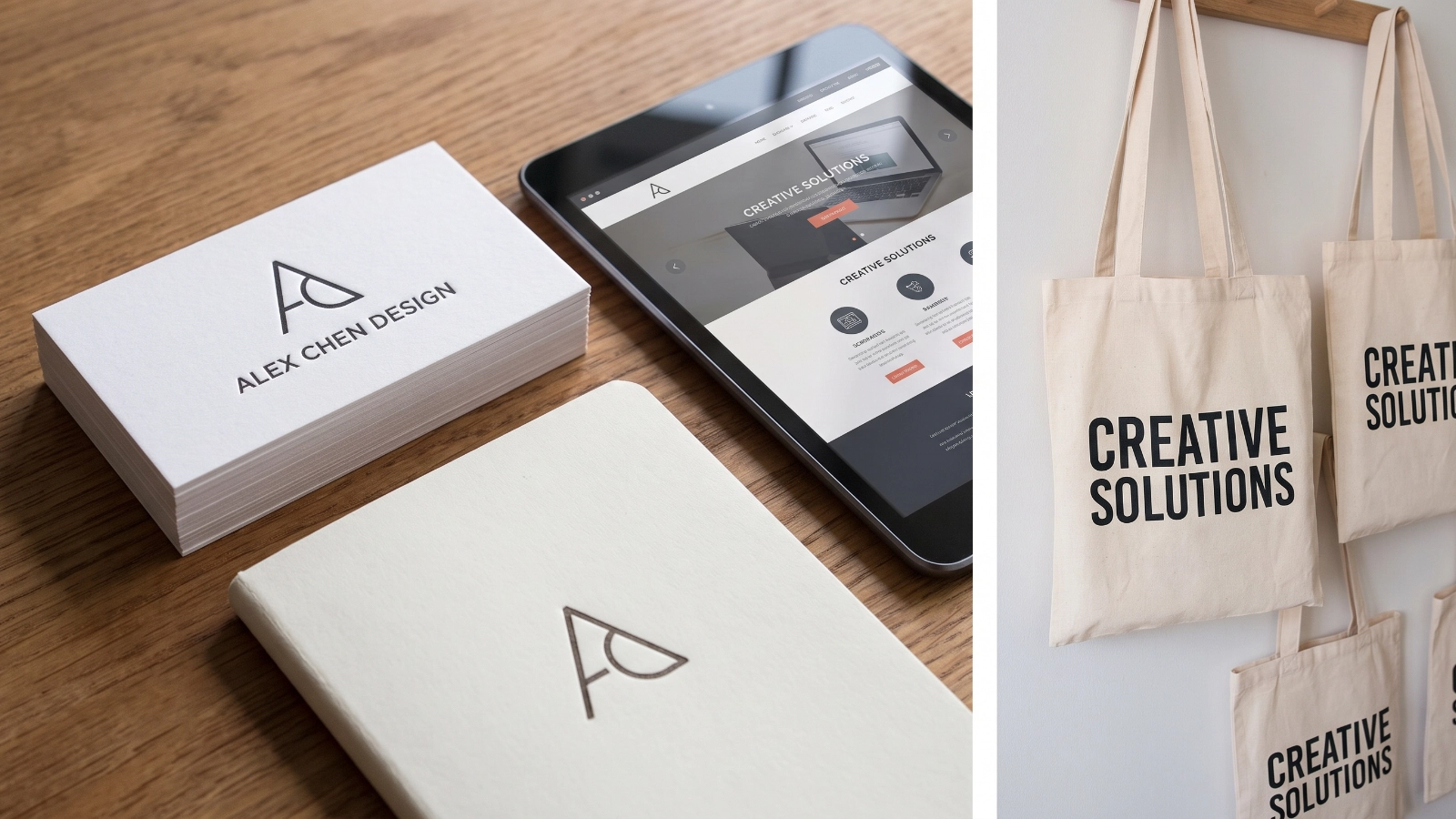 Brand kit design with AI tools - logo and color palette